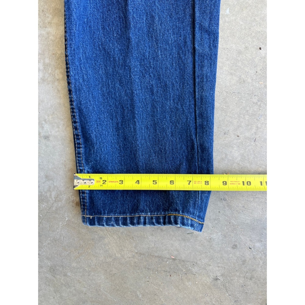 Levi's 505 Regular Fit Straight Leg Jeans Dark Wash Blue Denim Men's 40x30 - Picture 6 of 7